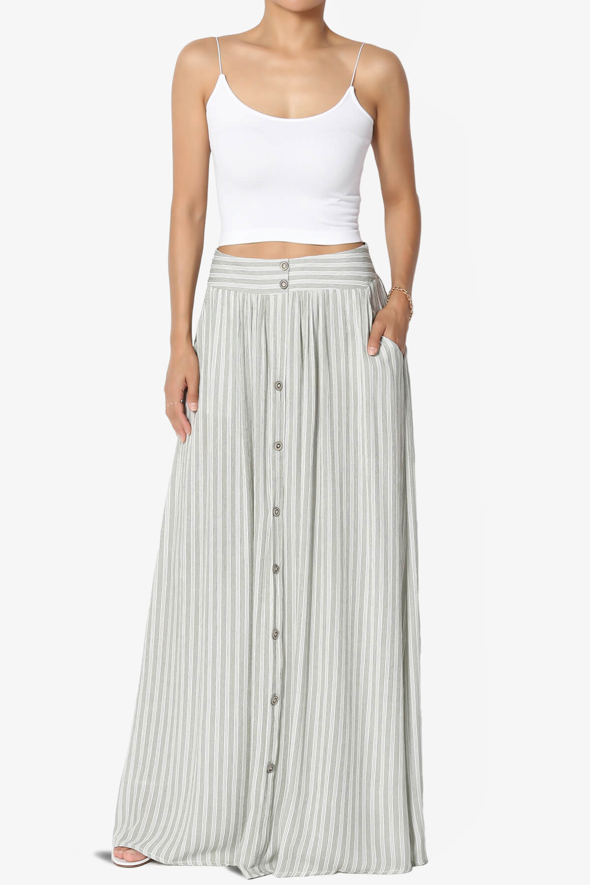 Aced Skinny Strap Ribbed Seamless Bra Cami WHITE_6