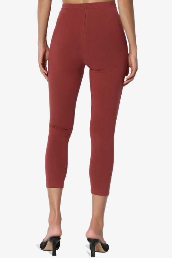 Ansley Luxe Cotton Capri Leggings BRICK_2