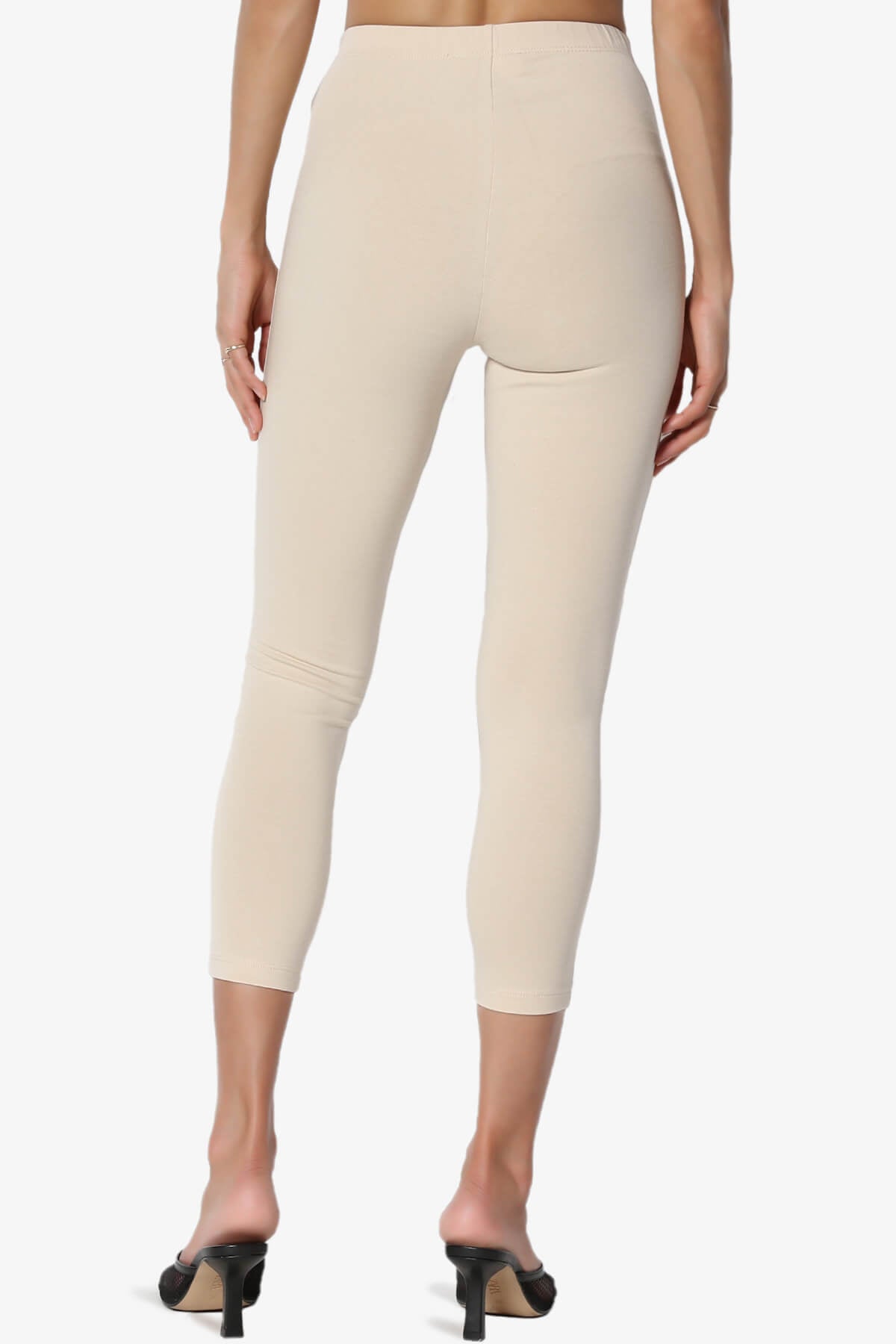 Ansley Luxe Cotton Capri Leggings TAUPE_2