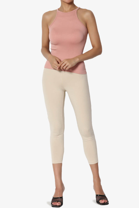 Ansley Luxe Cotton Capri Leggings TAUPE_6