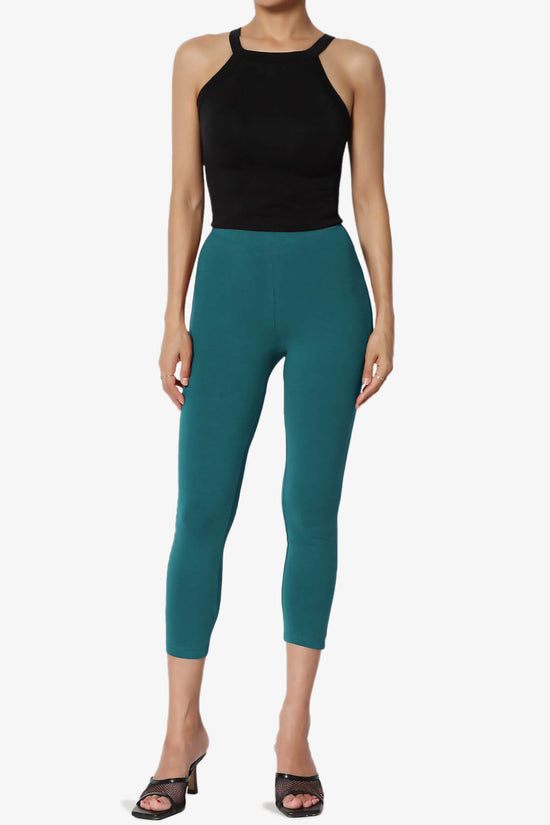 Ansley Luxe Cotton Capri Leggings TEAL_6