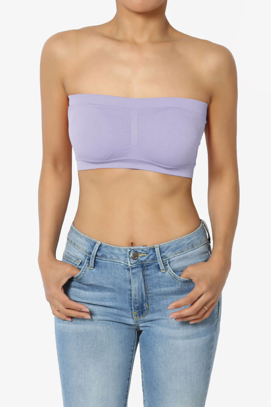 Candid Removable Pad Bandeau Bra Top LAVENDER_1
