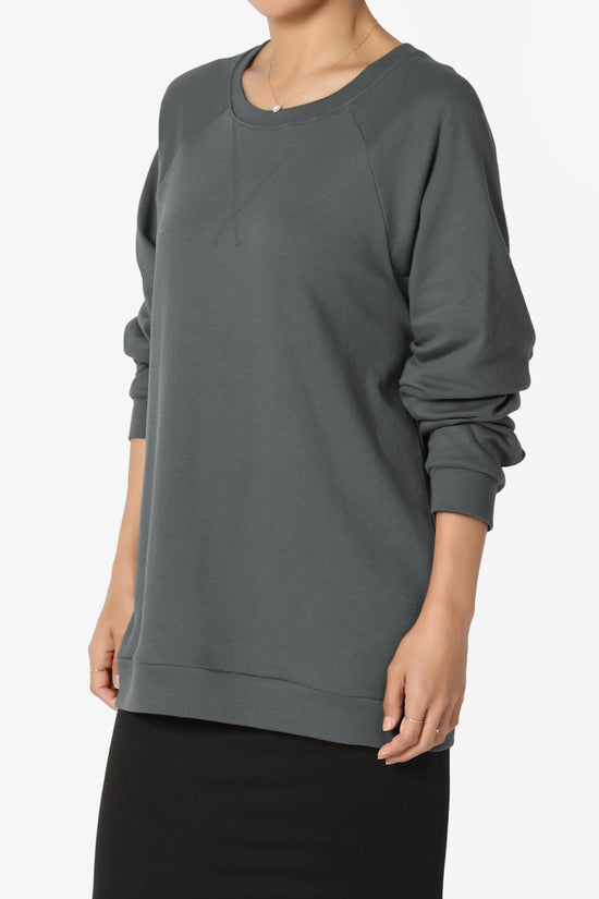 Carlene Cotton Raglan Sleeve Pullover Top ASH GREY_3