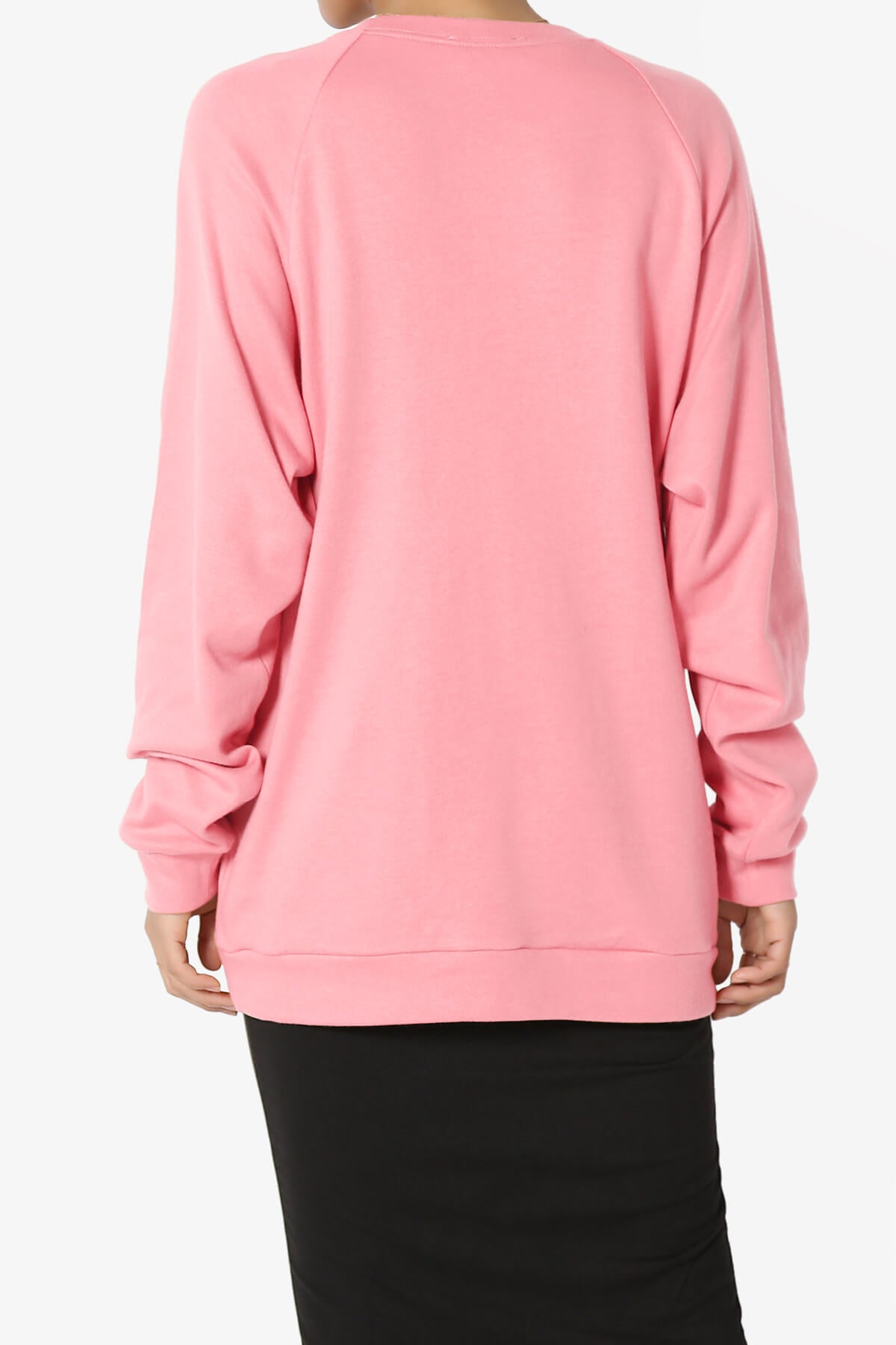 Carlene Cotton Raglan Sleeve Pullover Top BRIGHT PINK_2