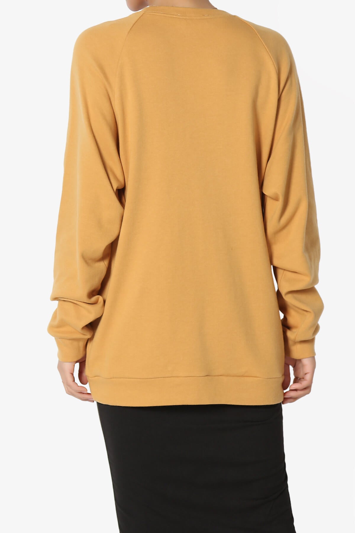 Carlene Cotton Raglan Sleeve Pullover Top GOLDEN MUSTARD_2