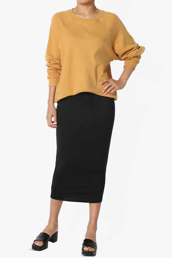 Carlene Cotton Raglan Sleeve Pullover Top GOLDEN MUSTARD_6