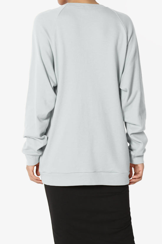 Carlene Cotton Raglan Sleeve Pullover Top LIGHT GREY_2