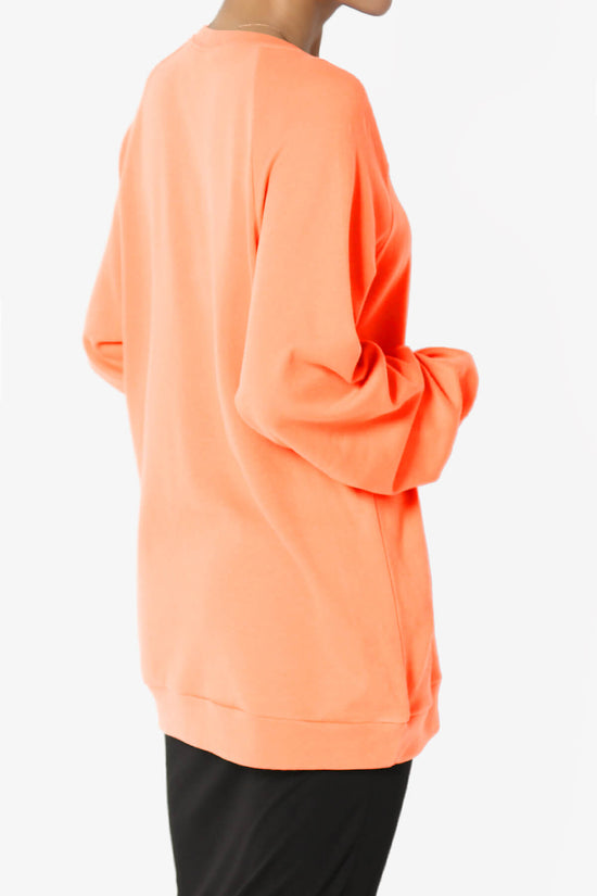Carlene Cotton Raglan Sleeve Pullover Top NEON CORAL_4