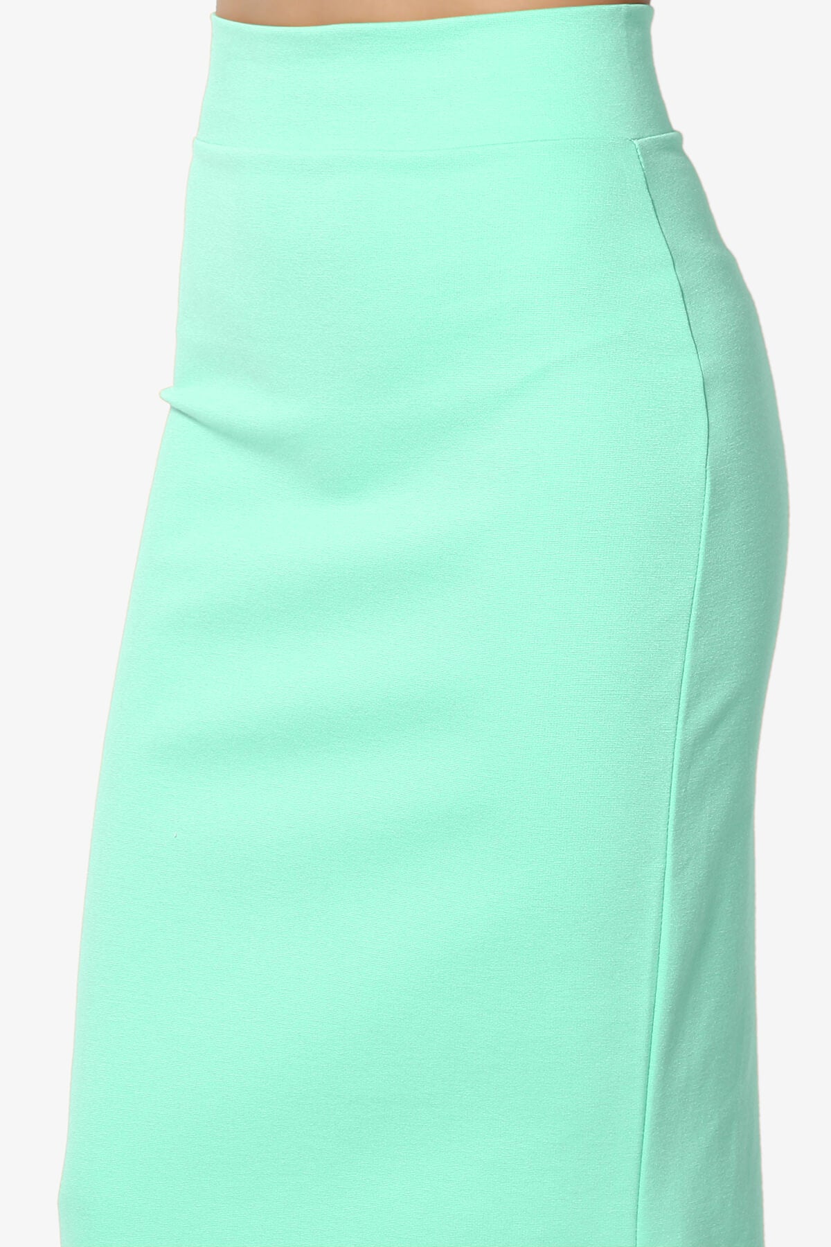 Carleta Mid Calf Pencil Skirt AQUA_5