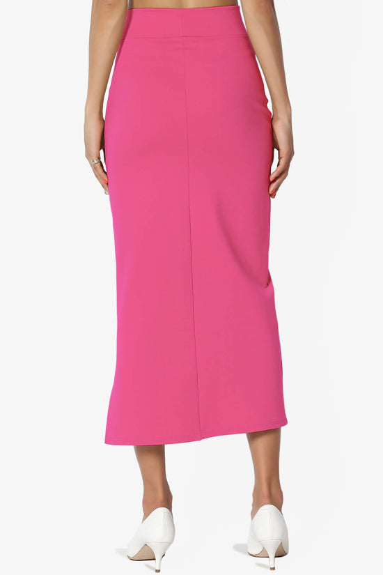 Carleta Mid Calf Pencil Skirt FUCHSIA_2
