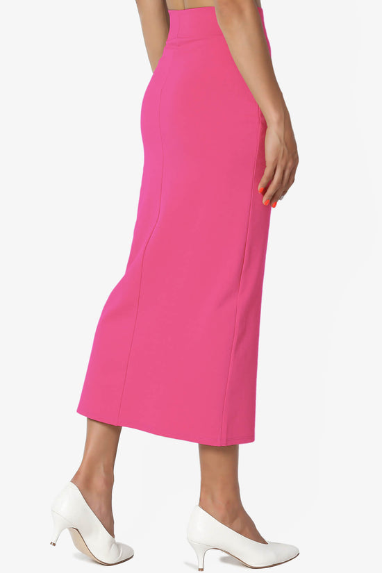 Carleta Mid Calf Pencil Skirt FUCHSIA_4
