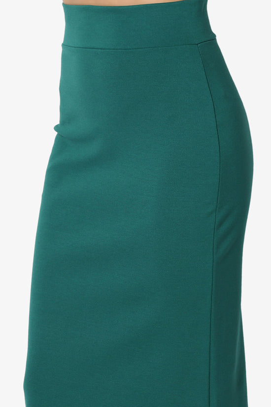 Carleta Mid Calf Pencil Skirt GREEN_5