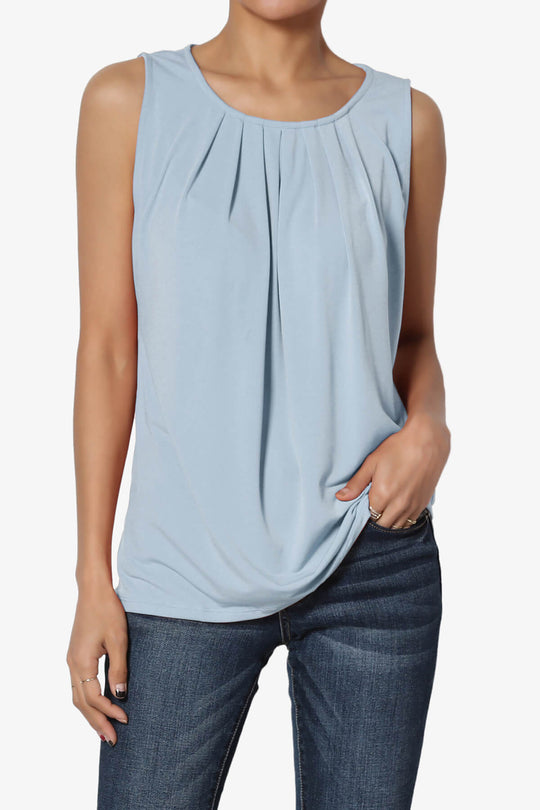 Chaffee Pleat Neck Tank Top