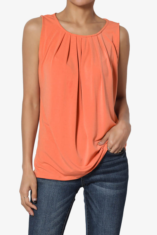 Chaffee Pleat Neck Tank Top ASH COPPER_1