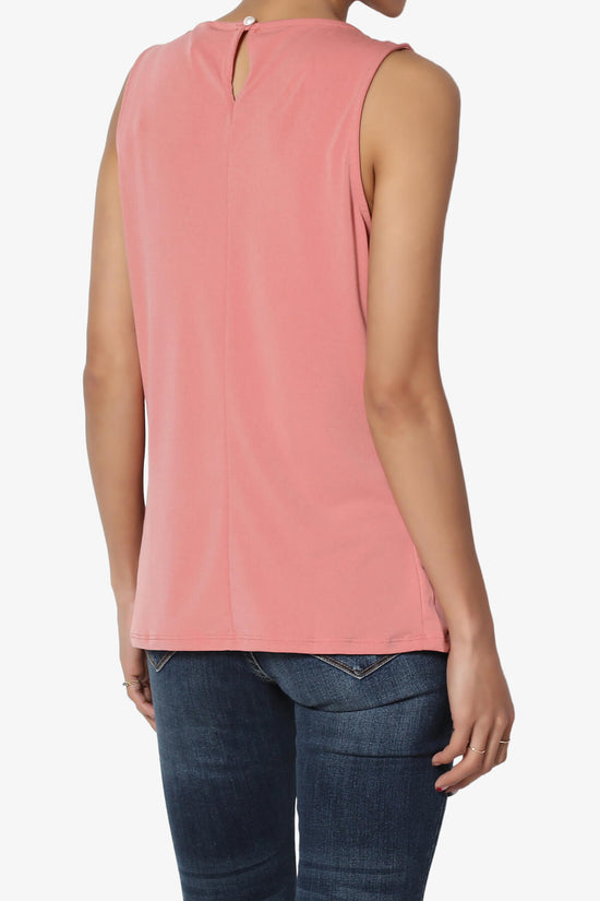 Chaffee Pleat Neck Tank Top ASH ROSE_4