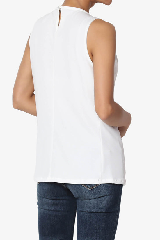 Chaffee Pleat Neck Tank Top IVORY_4