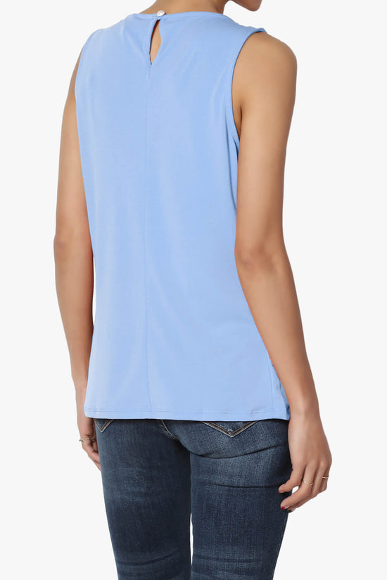 Chaffee Pleat Neck Tank Top LIGHT BLUE_4