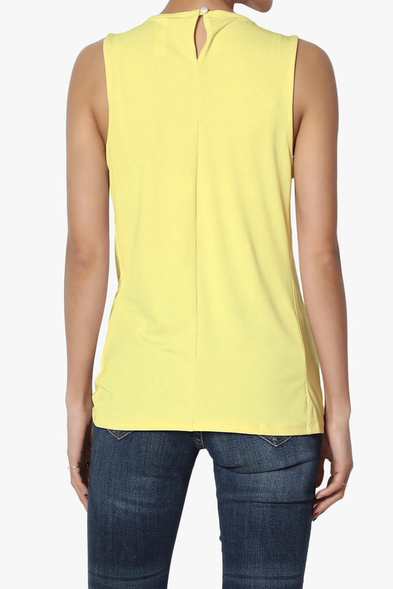 Chaffee Pleat Neck Tank Top YELLOW_2