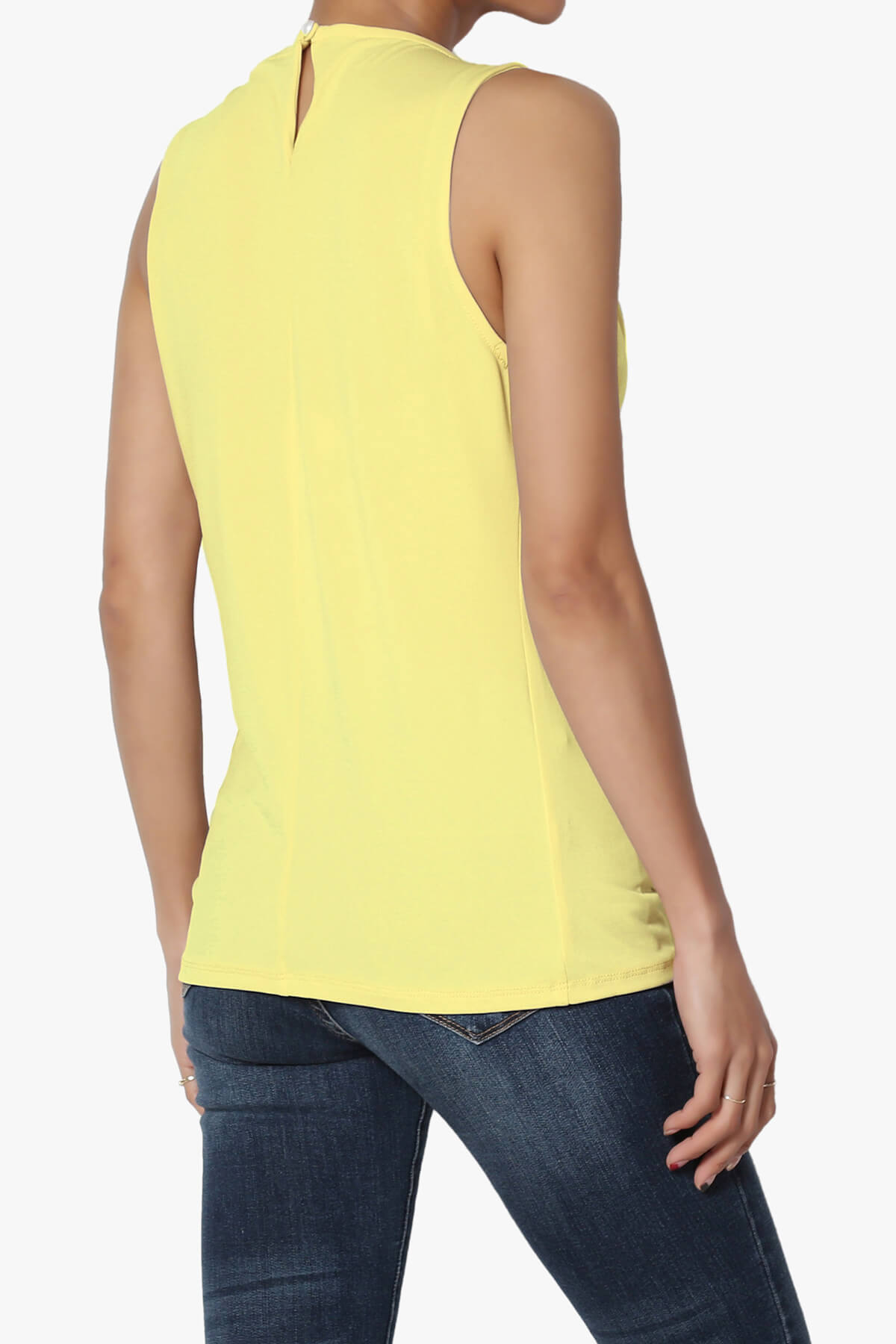 Chaffee Pleat Neck Tank Top YELLOW_4