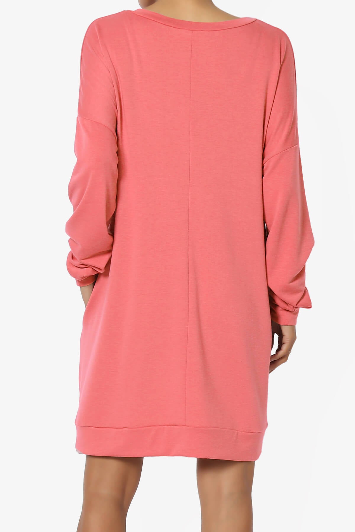 Chrissy V-Neck Pocket Soft Terry Tunic CORAL_2