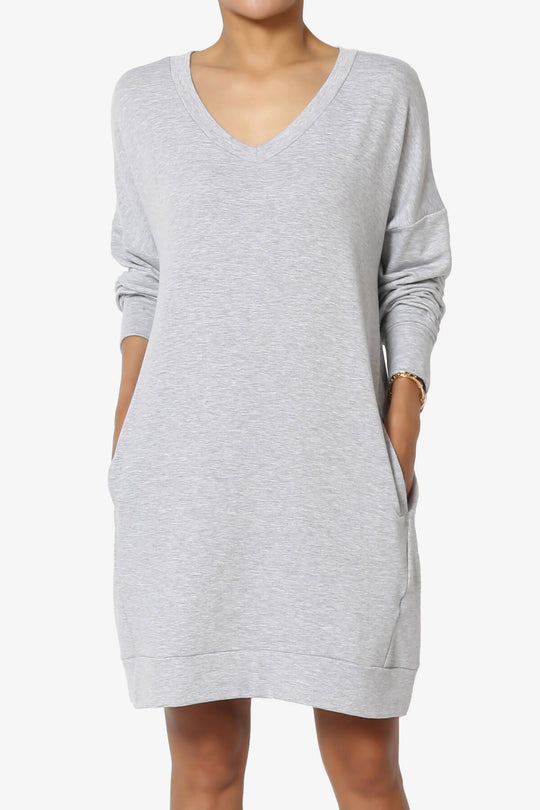 Chrissy V-Neck Pocket Soft Terry Tunic