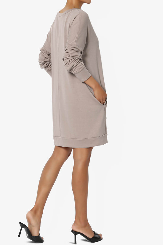 Chrissy V-Neck Pocket Soft Terry Tunic LIGHT MOCHA_4