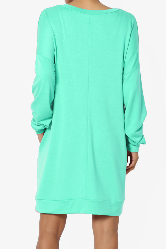 Chrissy V-Neck Pocket Soft Terry Tunic MINT_2