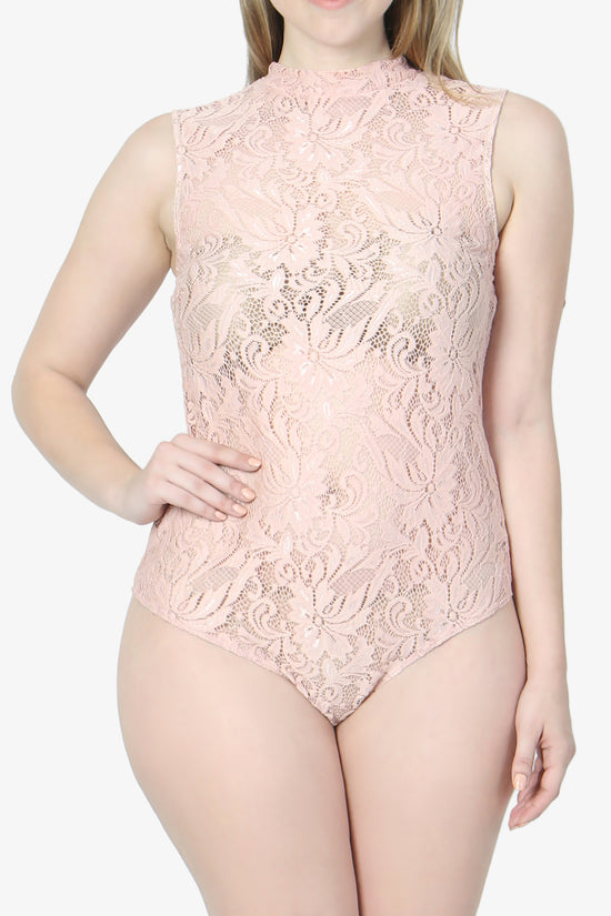 Bari Sleeveless Lace Bodysuit