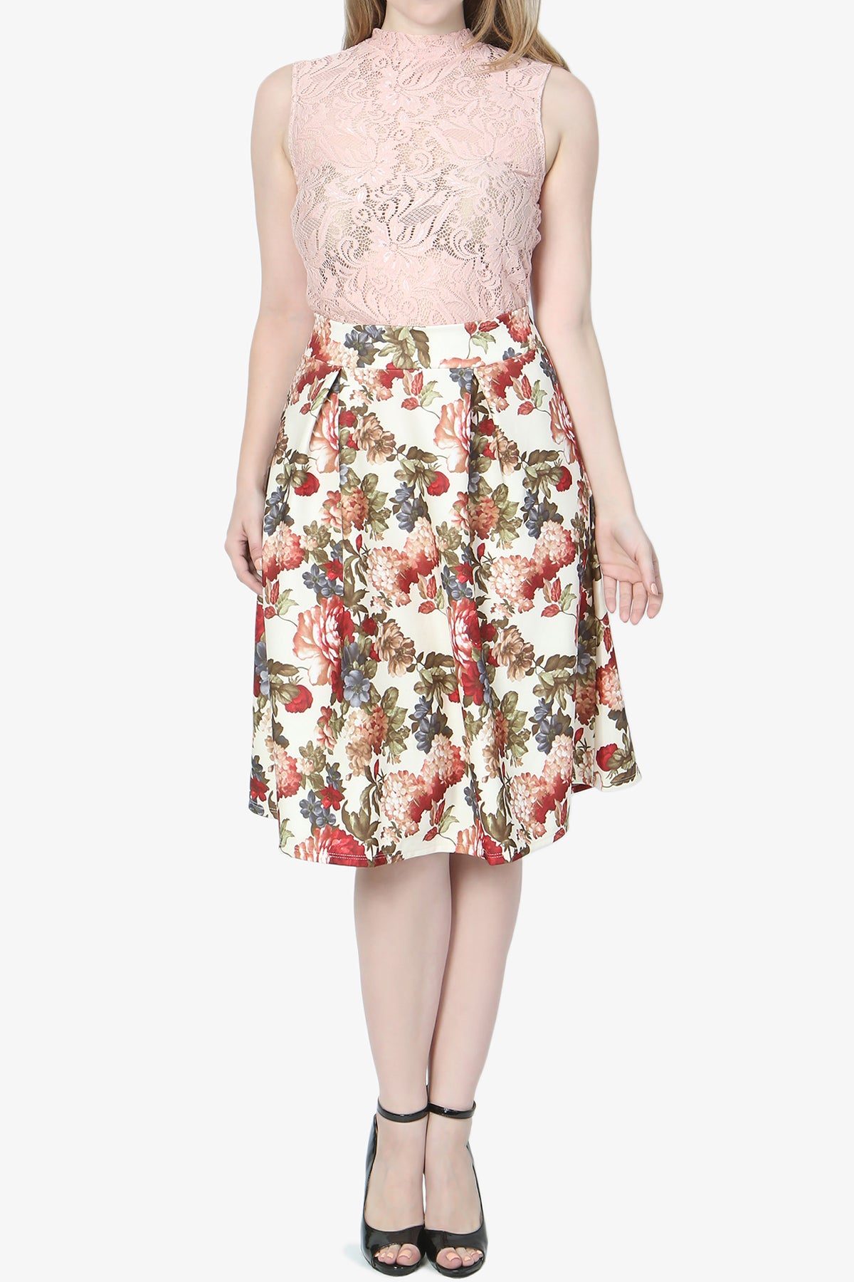 Bari Sleeveless Lace Bodysuit