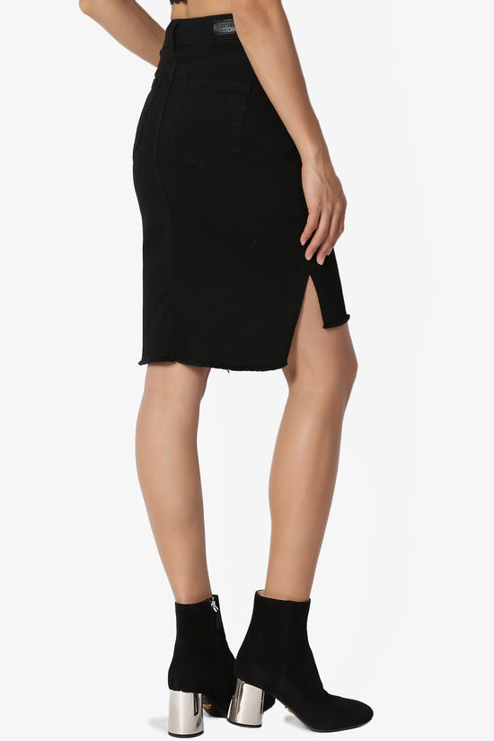 Confetti Hi Low Pencil Denim Skirt