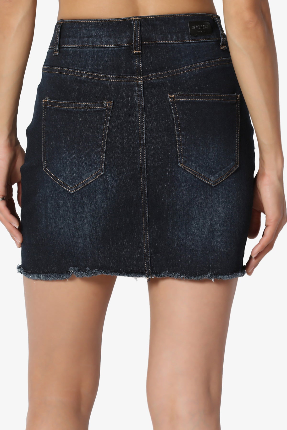 Alskara Washed Mini Denim Skirt