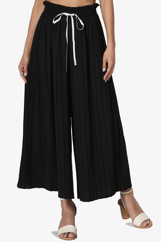 Stecia Cropped Pleated Trousers - TheMogan