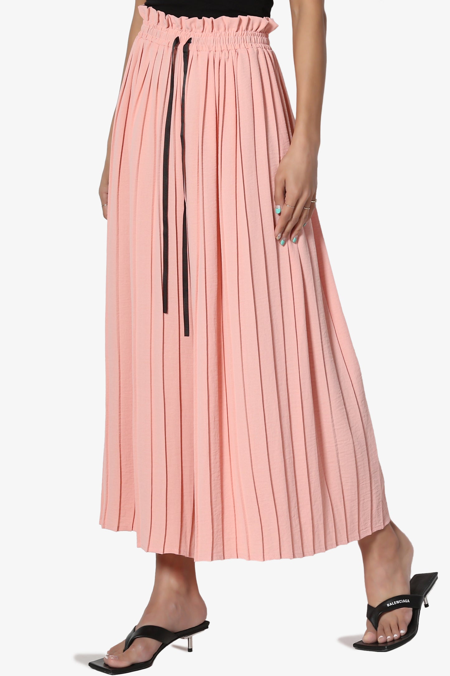 Stecia Cropped Pleated Trousers - TheMogan