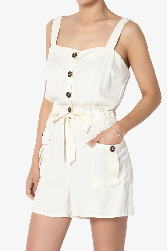 Skyler Utility Cargo Pocket Romper IVORY_3
