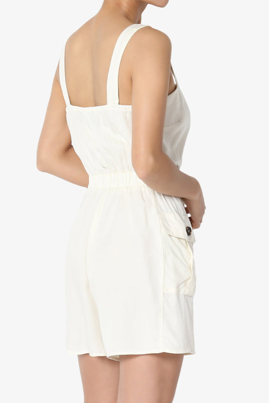 Skyler Utility Cargo Pocket Romper IVORY_4