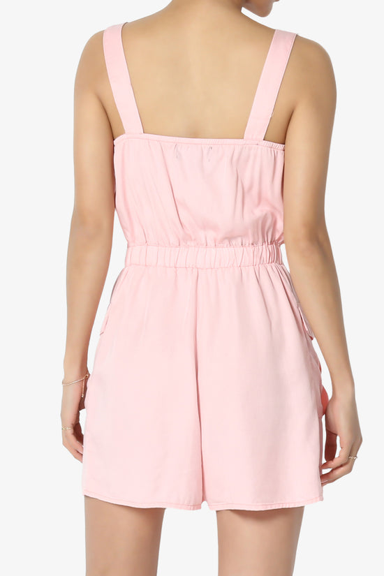 Skyler Utility Cargo Pocket Romper PINK_2