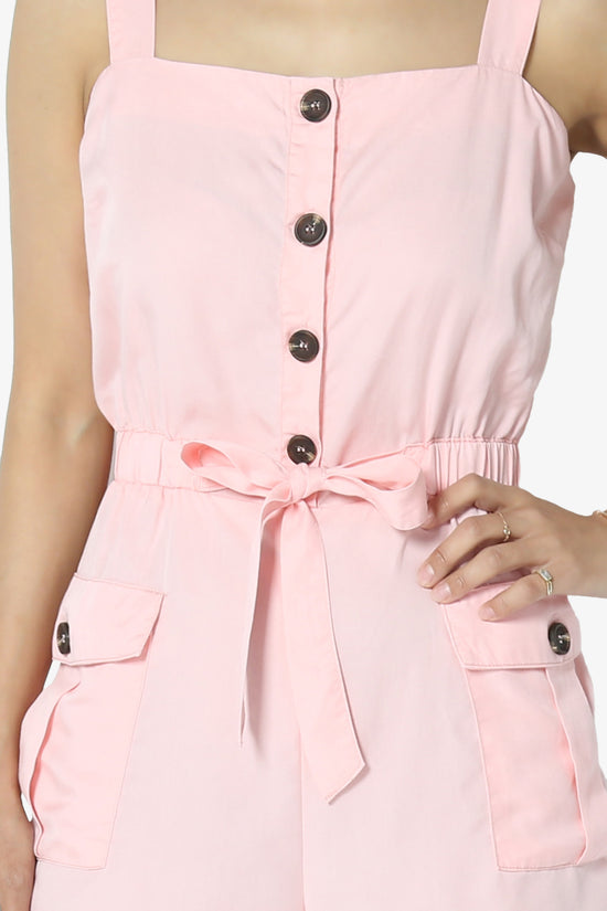 Skyler Utility Cargo Pocket Romper PINK_5