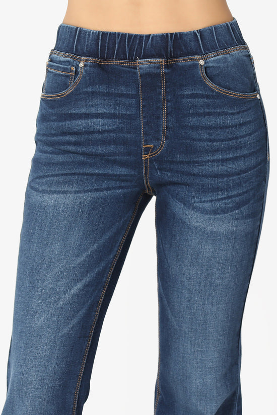 Rafa Elastic High Rise Flare Leg Jeans DARK_5