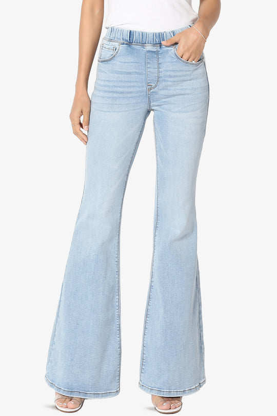 Rafa Elastic High Rise Flare Leg Jeans