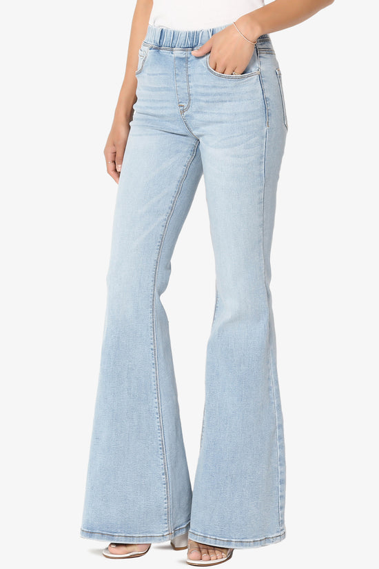 Rafa Elastic High Rise Flare Leg Jeans LIGHT_3