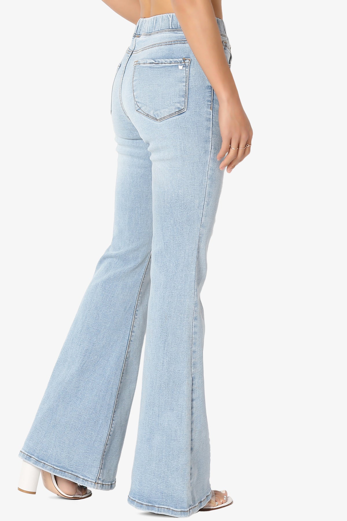 Rafa Elastic High Rise Flare Leg Jeans LIGHT_4