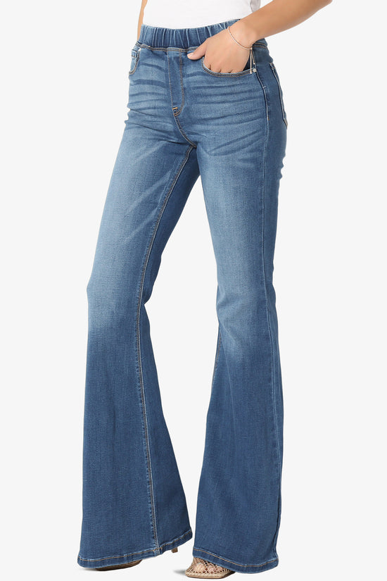 Rafa Elastic High Rise Flare Leg Jeans MEDIUM_3