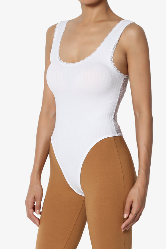 Tarkiln Lace Back Tank Thong Bodysuit
