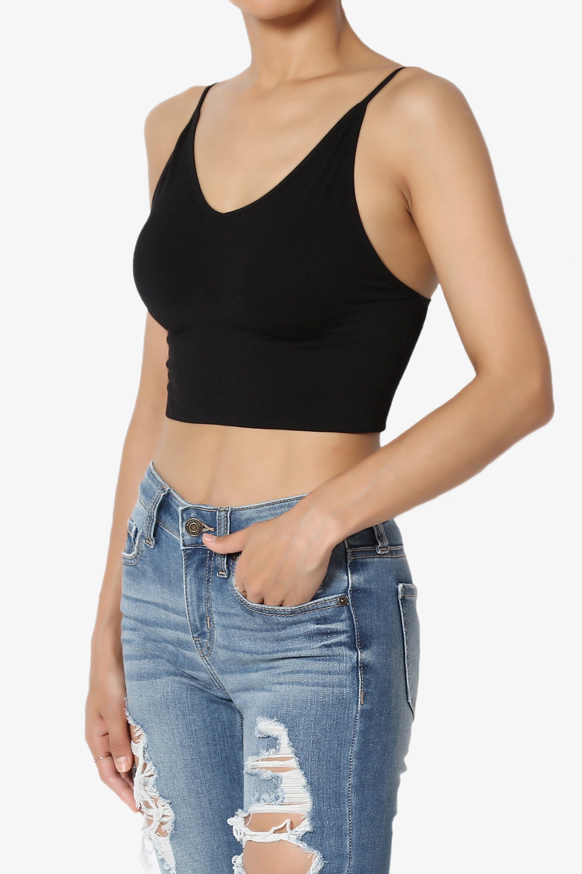 Gemmy Triangle V-Neck Crop Cami