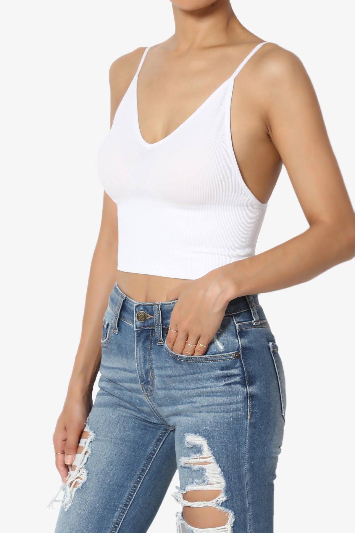 Gemmy Triangle V-Neck Crop Cami