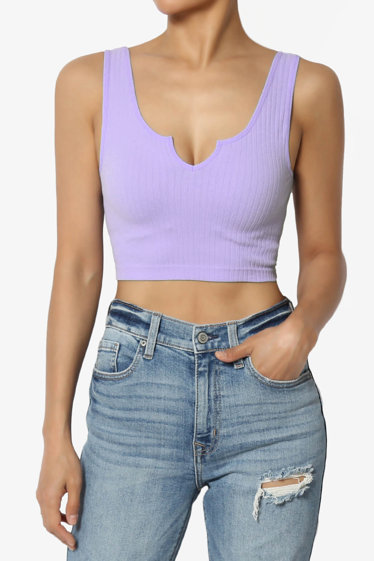 Effie Scoop Neck Ribbed Seamless Crop Tank Top LAVENDER_1