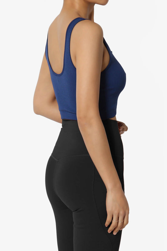 Effie Scoop Neck Ribbed Seamless Crop Tank Top LIGHT NAVY_4