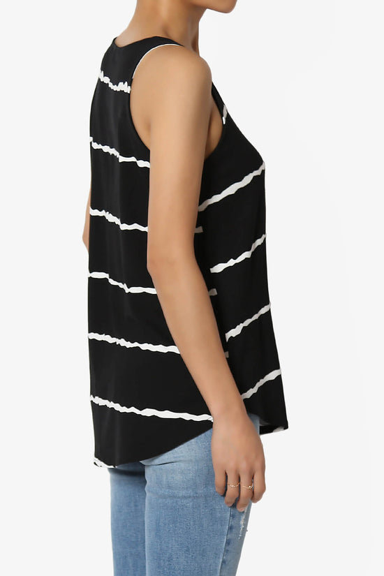 Ellison Stripe Scoop Neck Loose Fit Tank Top BLACK_4