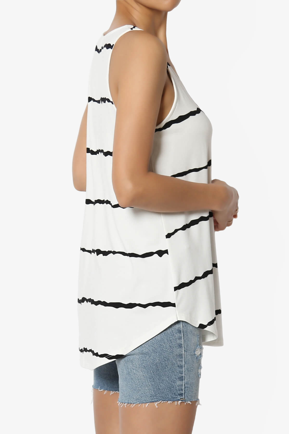 Ellison Stripe Scoop Neck Loose Fit Tank Top IVORY_4