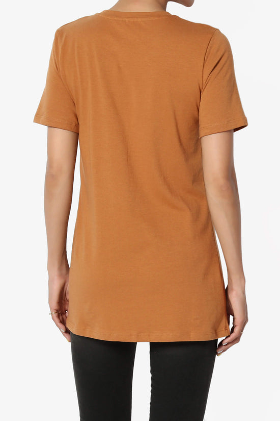 Elora Crew Neck Short Sleeve T-Shirt ALMOND_2